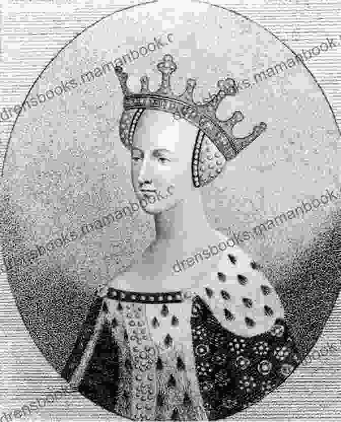 A Depiction Of Catherine Of Valois, Wearing A Crown And A Flowing Gown, With A Dove Perched On Her Shoulder. Queens Of The Conquest: England S Medieval Queens One