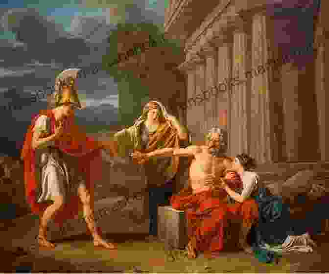 A Tragic Scene From King Oedipus, Depicting Oedipus In Despair After Discovering His True Identity King Oedipus Sophocles