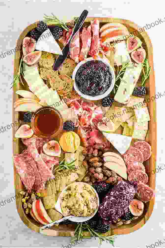 Blossom Wine Bar Frida Charcuterie Board, An Assortment Of Artisanal Cheeses, Cured Meats, And Accompaniments Presented On A Wooden Board Blossom S Wine Bar Frida R