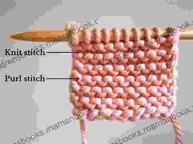 Image Depicting The Purl Stitch, Where The Right Hand Needle Inserts Into A Stitch From Front To Back And Hooks The Yarn From The Front SSK Little Cutie Knitting Pattern