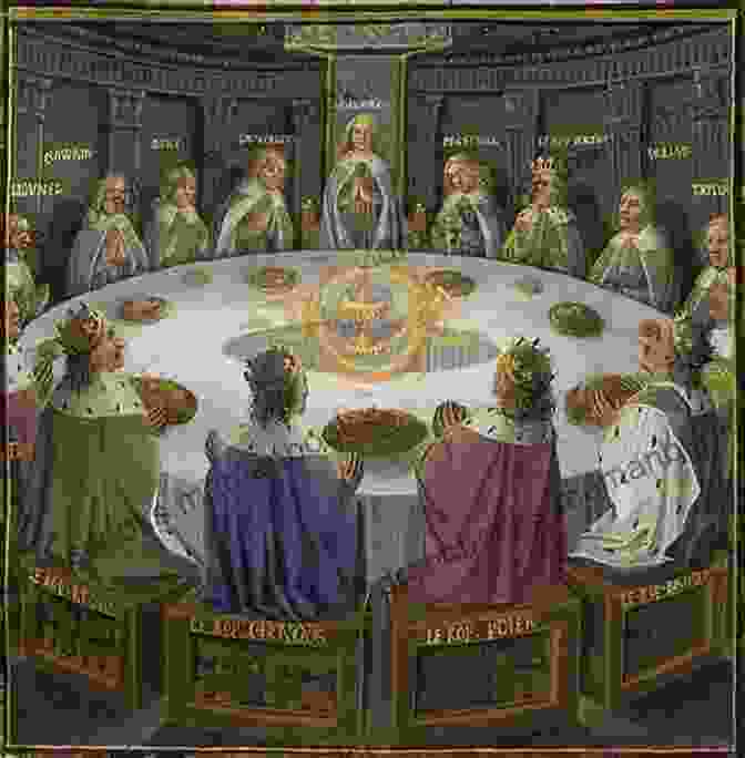 King Arthur And His Knights Around A Round Table In A Castle Embark (King Arthur And Her Knights 4)