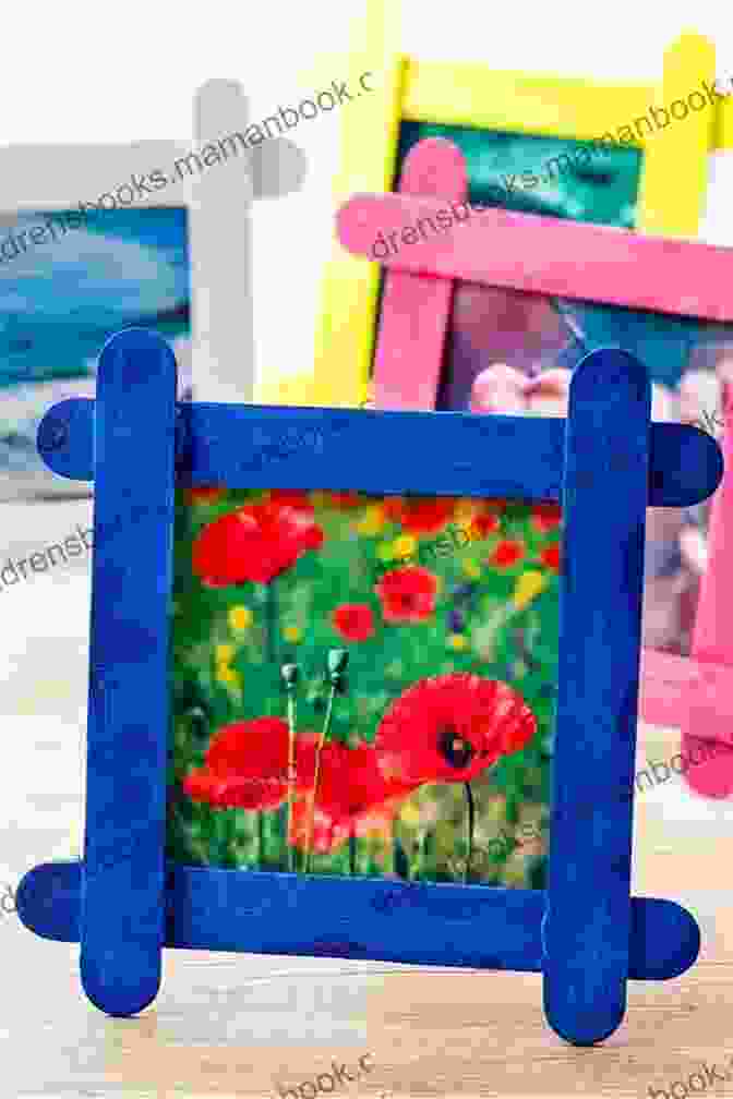 Popsicle Stick Picture Frames Made From Popsicle Sticks And Paint. 35 Summer Crafts For Kids + 2 Free