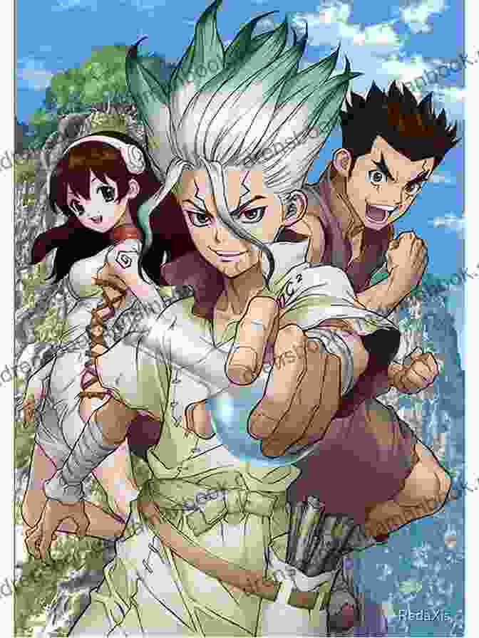 Senku And Taiju Exploring A Cave Filled With Ancient Artifacts Dr STONE Vol 3: Two Million Years Of Being